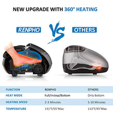Load image into Gallery viewer, RENPHO Foot Massager Machine with Remote, Upgraded Full Cover Heat, Shiatsu Deep Kneading, Multi-Level Settings, Delivers Relief for Tired Muscles and Plantar Fasciitis, Fits up to US Men Feet Size 12

