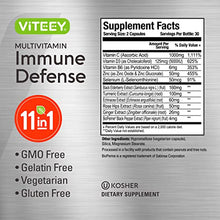 Load image into Gallery viewer, 11 in 1 Immune Defense Support Supplement Booster with Vitamin C, Vitamin D3, Vitamin B6, Zinc, Elderberry, Echinacea, Turmeric, Rose-Hips, Selenium, BioPerine, Ginger, For Adults [60 Capsules-2 Pack]
