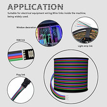 Load image into Gallery viewer, LEADTOPS 22AWG 4pin LED Electric RGB Wire 22 Gauge 65.6ft 20m Conductor Extension Cable Line Cord for RGB LED Strip 5050 3528
