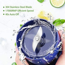 Load image into Gallery viewer, Portable Blender Mini Personal Blender, Godmorn Juicer Smoothie Blender Smoothie Maker Cordless Small Juicer Cup Mixer, USB Rechargeable BPA Free,10oz/300ml, Home Outdoor Travel Office, Blue
