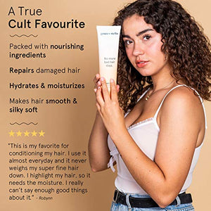 Rescue My Hair Mask - Vegan Hair Mask For Dry Damaged Hair And Growth - Argan Oil Curly Hair Mask - Vegan Protein Hair Bonding Deep Conditioner For Dry Damaged Hair - Hair Masque by grace and stella