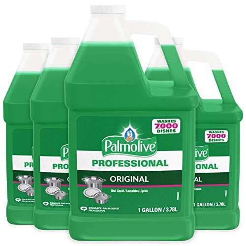 PALMOLIVE Dishwashing Liquid, Dish Soap, Dish Liquid Soap, Phosphate Free, pH Balanced, Dishwasher Cleaner, 1 Gallon Bottle (Pack of 4) (204915)