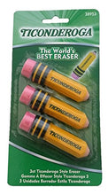 Load image into Gallery viewer, Dixon Ticonderoga Pencil Shaped Erasers 3 Pack (38953) (Set of 3) - 9 Total Erasers
