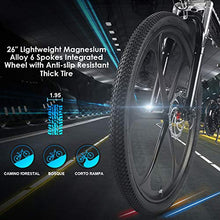 Load image into Gallery viewer, ANCHEER Electric Bike Folding Electric Mountain Bike with 26" Magnesium Alloy 6 Spokes Integrated Wheel, Premium Full Suspension and 21 Speed Gears
