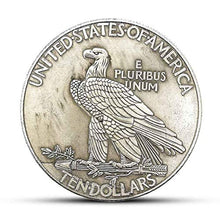 Load image into Gallery viewer, MarshLing Antique Liberty Indian Head Ten-Dollars Coin - Great American Commemorative Old Coins- Uncirculated Morgan Dollars-Discover History of US Coins Perfect Quality
