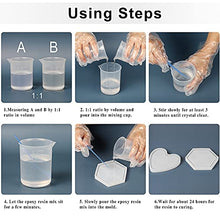 Load image into Gallery viewer, Epoxy Resin Kit, 42 OZ / 1100ml Crystal Clear Epoxy Resin for Art, Craft, Coating, Casting and Jewelry Making, Come with 4 Graduated Cups, 4 Stir Sticks and 10 Pairs Gloves
