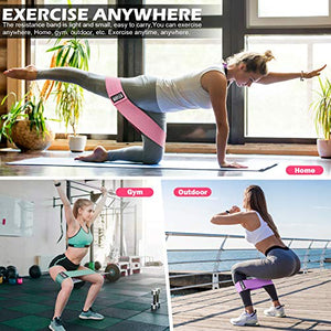 Walito Resistance Bands for Legs and Butt,Exercise Bands Set Booty Bands Hip Bands Wide Workout Bands Sports Fitness Bands Resistance Loops Band Anti Slip Elastic (Set 3)