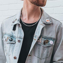 Load image into Gallery viewer, Sterling Silver 3MM Solid Figaro Chain Necklace- Made in Italy- Available in Multiple lenghts-20
