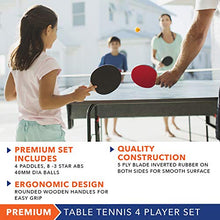 Load image into Gallery viewer, Rally and Roar Premium Table Tennis Paddle Set, Includes 4 Paddles, 3-Star Balls and Carry Case

