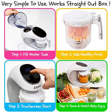 Load image into Gallery viewer, Baby Food Maker | Baby Food Processor Blender Grinder Steamer | Cooks &amp; Blends Healthy Homemade Baby Food in Minutes | Self Cleans | Touch Screen Control | 6 Reusable Food Pouches

