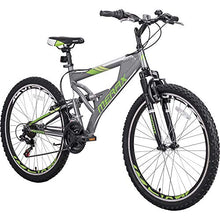 Load image into Gallery viewer, Merax FT323 Mountain Bike 21 Speed Full Suspension Aluminum Frame MTB Bicycle - 26 inch (Gray&amp;Green)
