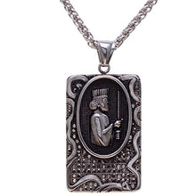Load image into Gallery viewer, Asoodehdelan Silver Pt Persian Soldier Necklace Chain Iranian Parsi Gift Iran Persia Art (24&quot; Silver Chain)
