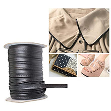 Load image into Gallery viewer, Newmind Faux Leather Single Fold Bias Tape 50 Yards Continuous Bulk Spool for Apparel Sewing, Quilting, Binding, Decorating, DIY Craft - Black

