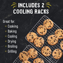 Load image into Gallery viewer, Checkered Chef Cooling Rack - Set of 2 Stainless Steel, Oven Safe Grid Wire Racks for Cooking &amp; Baking - 8” x 11 ¾&quot;
