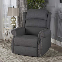 Load image into Gallery viewer, Christopher Knight Home Dezzie Tufted Fabric Power Recliner, Charcoal / Black
