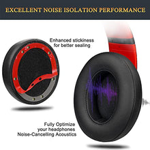 Load image into Gallery viewer, SoloWIT Replacement Ear Pads Cushions for Beats Studio 2 &amp; Studio 3 Wired &amp; Wireless Headphones, Earpads with Soft Protein Leather, Noise Isolation Memory Foam - Black
