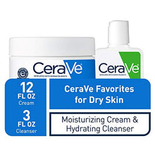 Load image into Gallery viewer, CeraVe Moisturizing Cream and Hydrating Face Wash Trial Combo | 12oz Cream + 3oz Travel Size Cleanser
