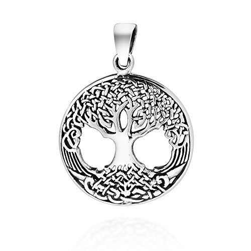 AeraVida Amazing Rare Celtic Tree of Life .925 Sterling Silver Pendant