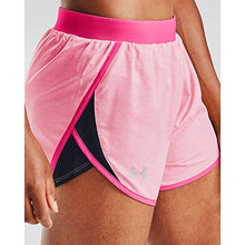 Load image into Gallery viewer, Under Armour Women&#39;s Fly By 2.0 Running Shorts , Cerise Full Heather (653)/Reflective , Medium
