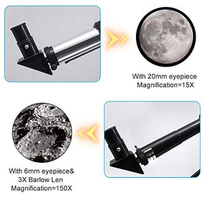 ToyerBee Telescope for Kids &Adults &Beginners,70mm Aperture 300mm Astronomical Refractor Telescope(15X-150X),Portable Travel Telescope with an Adjustable Tripod,A Phone Adapter&A Wireless Remote