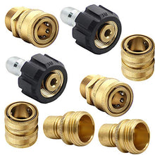 Load image into Gallery viewer, Twinkle Star Pressure Washer Adapter Set, Quick Disconnect Kit, M22 Swivel to 3/8&#39;&#39; Quick Connect, 3/4&quot; to Quick Release
