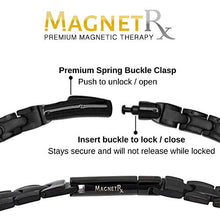 Load image into Gallery viewer, MagnetRX® Titanium Magnetic Therapy Necklace - Natural Pain Relief for Neck Arthritis, Back, Shoulder Pain, Headache and Migraine Relief Magnetic Necklace (Black, 21.5 Inches)
