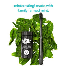 Load image into Gallery viewer, Hello Activated Charcoal Teeth Whitening Eco Friendly Travel Toothpaste Tablets, Fresh Mint and Coconut Oil, Fluoride Free, Vegan, SLS Free, Gluten Free and TSA Compliant, 60 Tablets (Pack of 2)
