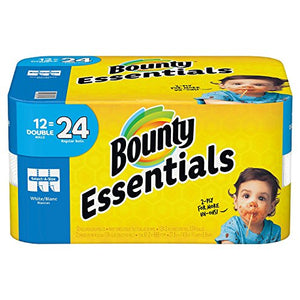 Bounty Essentials Select-A-Size Paper Towels, White, Double Rolls