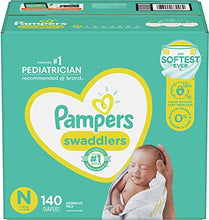 Load image into Gallery viewer, Diapers Newborn/Size 0 (&lt; 10 lb), 140 Count - Pampers Swaddlers Disposable Baby Diapers, Enormous Pack (Packaging May Vary)
