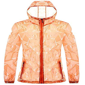 Sun Hoodie Couple Sunscreen UV Sun Protection Hooded Outdoor Sunscreen Quick Dry Long Sleeves Fishing Shirts (XXXL, Orange)