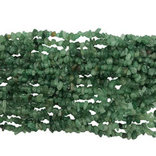 Load image into Gallery viewer, Fekuar 66&quot; Irregular Tumbled Green Aventurine Chip Beads for Jewelry Making, Healing Crystal Drilled Loose Bead Strand DIY Craft Supplies, 5-8mm
