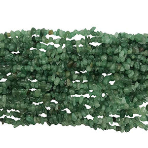 Fekuar 66" Irregular Tumbled Green Aventurine Chip Beads for Jewelry Making, Healing Crystal Drilled Loose Bead Strand DIY Craft Supplies, 5-8mm