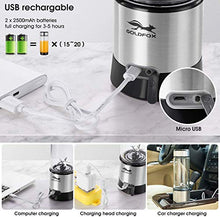 Load image into Gallery viewer, Portable Blender, GOLDFOX USB Rechargeable Personal Blender for Shakes and Smoothies, 15oz Detachable Portable Juicer Cup Small Fruit Juice Mixer for Travel, Gym, Office etc. FDA BPA Free (with Brush)

