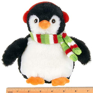 Bearington Flurry Plush Stuffed Animal Penguin, 7 inches