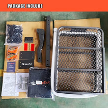 Load image into Gallery viewer, MeeFar Folding Hitch Mount Cargo Carrier Basket 60&quot; X 20&quot; X 6&quot;+Waterproof Cargo Bag 16 Cubic Feet(58&quot; 19&quot; 24&quot;),Hauling Weight Capacity of 500 Lbs and A Folding Arm.with Hitch Stabilizer,Net and Straps
