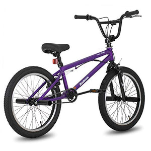 Hiland 20 Inch Kids Bike BMX Bicycles Freestyle for Boys Teenagers Purple