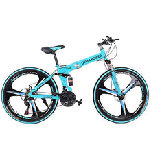 Load image into Gallery viewer, LODDD High Carbon Steel 26 Inch Folding Mountain Bike Mechanical Disc Brakes Shimanos 21 Speed Gears Bicycle Full Suspension MTB Bikes - US Stock
