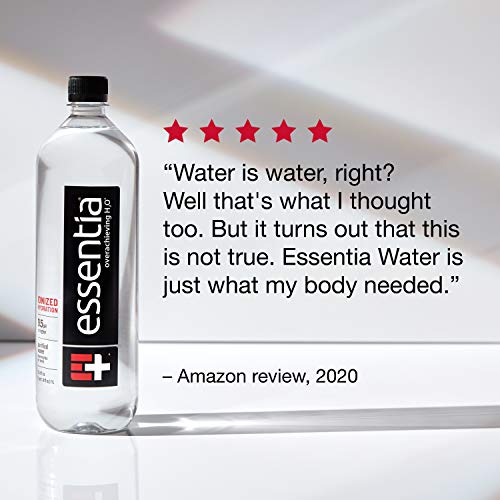 Load image into Gallery viewer, Essentia Bottled Water, 1 Liter, Pack of 12 Bottles; 99.9% Pure, Infused with Electrolytes for a Smooth Taste, pH 9.5 or Higher; Ionized Alkaline Water