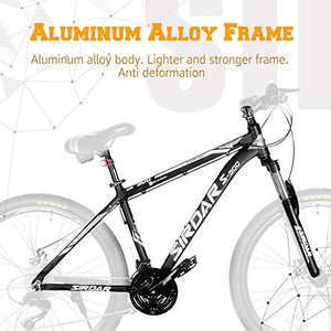 SIRDAR S-900 27 Speed 27.5 inch Mountain Bike Aluminum Alloy and High Carbon Steel with 2 Replaceable Seat, Full Suspension Disc Brake Outdoor Bikes for Men Women