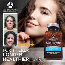 Load image into Gallery viewer, FoliGROWTH Ultimate Hair Nutraceutical – Get Thicker Hair, Reverse Diffuse Thinning Guaranteed - Gluten Free, Vegetarian, 3rd Party Tested - High Potency Biotin, Hair Loss Supplement, Hair and Nails
