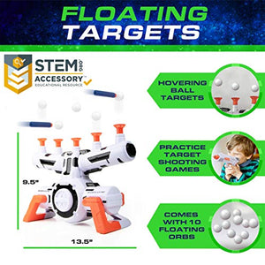 USA Toyz Astroshot Zero G Compatible Nerf Targets - Indoor Shooting Games for Kids with Foam Dart Gun and 10 Floating Ball Gun Targets