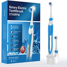 Load image into Gallery viewer, Electric Toothbrush, Rotating Electric Toothbrushes for Adults, USB Rechargeable Sonic Tooth Brush Powerful Electronic Toothbrush with 3 Modes, Smart Timer and IPX7 Waterproof
