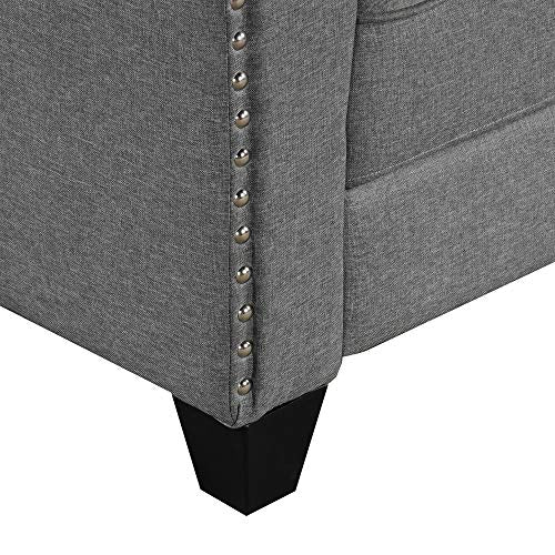 Load image into Gallery viewer, Harper & Bright Designs 3 Pieces Living Room Sets, Couch Set for Living Room with Sofa Loveseat and Armchair (Nail Trim - Grey)