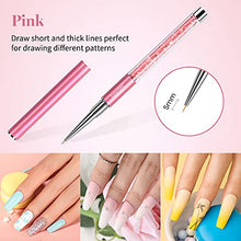 Load image into Gallery viewer, Beetles 5Pcs Nail Art Liner Brushes with 36 Pcs Gel Green Red Purple Brown Nail Art Kit with Glossy &amp; Matte Base Top Coat
