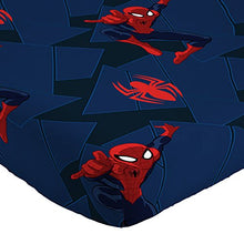 Load image into Gallery viewer, Jay Franco Spiderman Saving The Day 4 Piece Full Sheet Set (Offical Marvel Product), Blue
