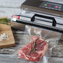 Load image into Gallery viewer, Avid Armor Vacuum Sealer Machine - A100 Stainless Construction, Clear Lid, Commercial Double Piston Pump Heavy Duty 12" Wide Seal Bar Built in Cooling Fan Includes 30 Pre-cut Bags and Accessory Hose
