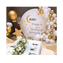 Load image into Gallery viewer, 50 Pieces Gold, White and Gold Confetti Balloons | PREFILLED 14 Inch Latex, Metallic, Confetti Balloons for Party, Decorations, Wedding &amp; Bridal (with Ribbon)
