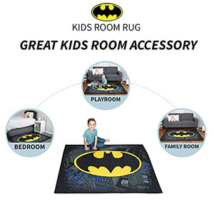 Franco Kids Room Non Slip Area Rug, 69 in x 52 in, Batman