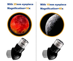 Astronomical Telescopes + Monocular Travel Scope 70mm Aperture 400mm AZ Mount Astronomical Refractor Telescopes for Kids Adults Beginners - Portable Bag, Smartphone Adapter, Camera Remote