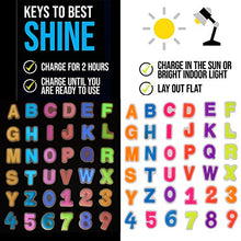 Load image into Gallery viewer, PartyFUN 72PCS Letters Shoes Charms GLOW IN THE DARK Shoes Charms for Clog Shoes &amp; Wristband Bracelet Party Gifts
